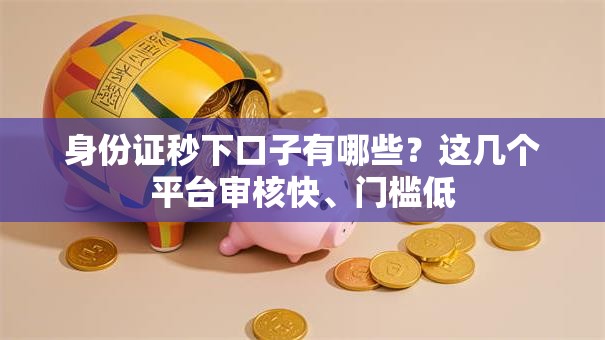 身份证秒下口子有哪些？这几个平台审核快、门槛低