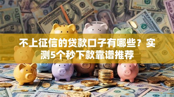不上征信的贷款口子有哪些？实测5个秒下款靠谱推荐