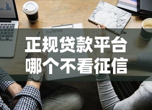 正规贷款平台哪个不看征信？权威推荐这些渠道