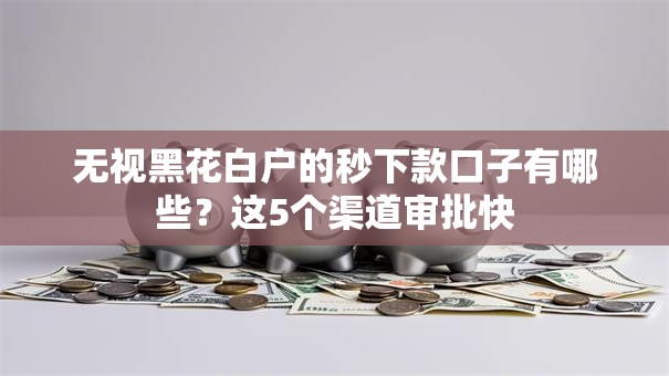 无视黑花白户的秒下款口子有哪些？这5个渠道审批快