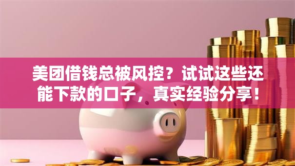 美团借钱总被风控？试试这些还能下款的口子，真实经验分享！