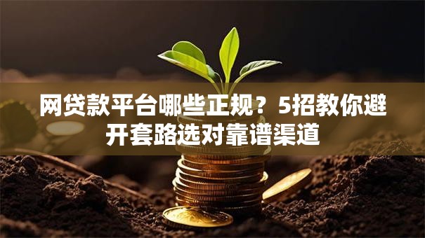 网贷款平台哪些正规？5招教你避开套路选对靠谱渠道