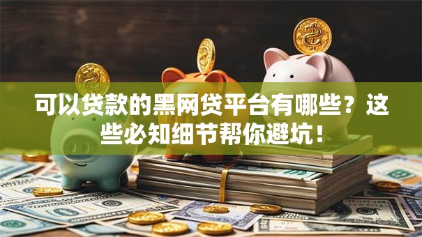 可以贷款的黑网贷平台有哪些？这些必知细节帮你避坑！