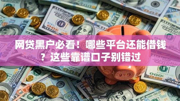网贷黑户必看！哪些平台还能借钱？这些靠谱口子别错过