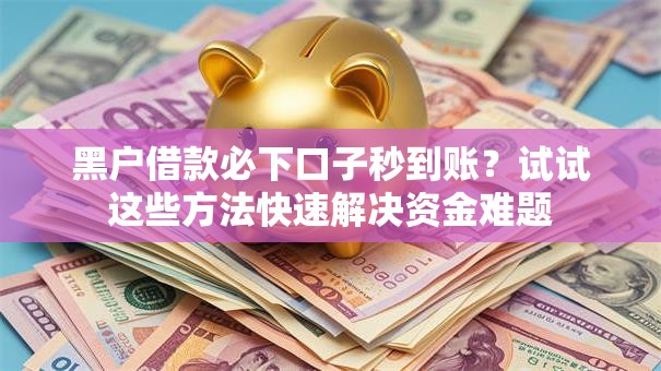 黑户借款必下口子秒到账?试试这些方法快速解决资金难题 黑户借款必下口子秒到账?试试这些方法快速解决资金难题