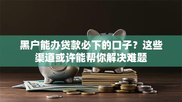 黑户能办贷款必下的口子?这些渠道或许能帮你解决难题 黑户能办贷款必下的口子?这些渠道或许能帮你解决难题