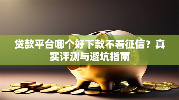贷款平台哪个好下款不看征信?真实评测与避坑指南 贷款平台哪个好下款不看征信?真实评测与避坑指南