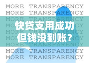 快贷支用成功但钱没到账？关联帐户问题排查指南