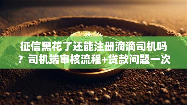 征信黑花了还能注册滴滴司机吗?司机端审核流程+贷款问题一次说清 征信黑花了还能注册滴滴司机吗?司机端审核流程+贷款问题一次说清