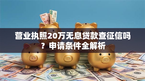 营业执照20万无息贷款查征信吗？申请条件全解析