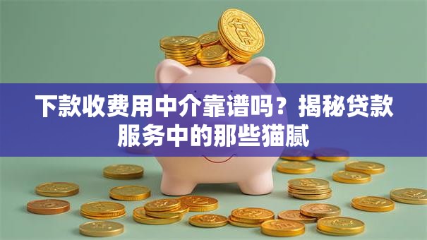 下款收费用中介靠谱吗？揭秘贷款服务中的那些猫腻