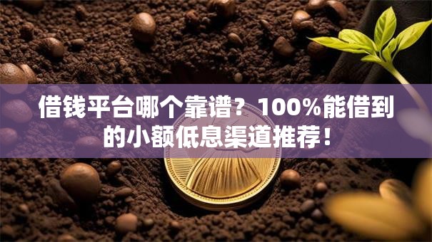 借钱平台哪个靠谱？100%能借到的小额低息渠道推荐！