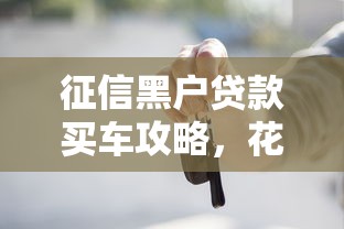 征信黑户贷款买车攻略，花户购车必看方案！
