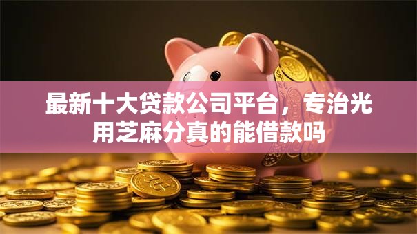 最新十大贷款公司平台,专治光用芝麻分真的能借款吗 最新十大贷款公司平台,专治光用芝麻分真的能借款吗