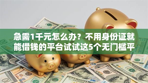 急需1千元怎么办？不用身份证就能借钱的平台试试这5个无门槛平台