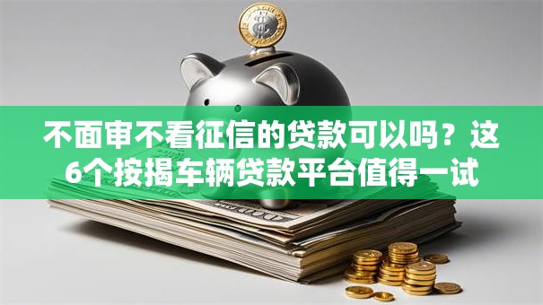 不面审不看征信的贷款可以吗？这6个按揭车辆贷款平台值得一试