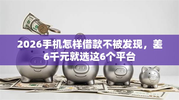 2026手机怎样借款不被发现，差6千元就选这6个平台