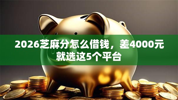 2026芝麻分怎么借钱，差4000元就选这5个平台