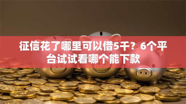 征信花了哪里可以借5千?6个平台试试看哪个能下款 征信花了哪里可以借5千?6个平台试试看哪个能下款