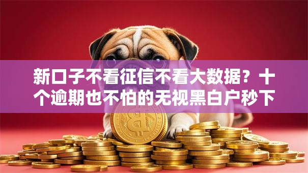 新口子不看征信不看大数据？十个逾期也不怕的无视黑白户秒下款口子软件