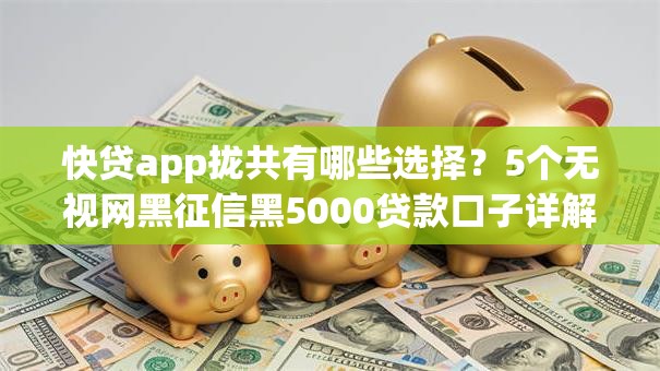 快贷app拢共有哪些选择？5个无视网黑征信黑5000贷款口子详解