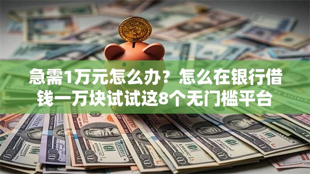 急需1万元怎么办？怎么在银行借钱一万块试试这8个无门槛平台