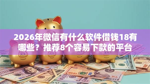 2026年微信有什么软件借钱18有哪些？推荐8个容易下款的平台