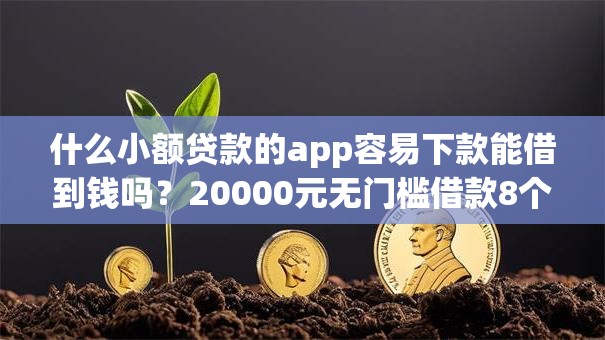 什么小额贷款的app容易下款能借到钱吗？20000元无门槛借款8个平台推荐