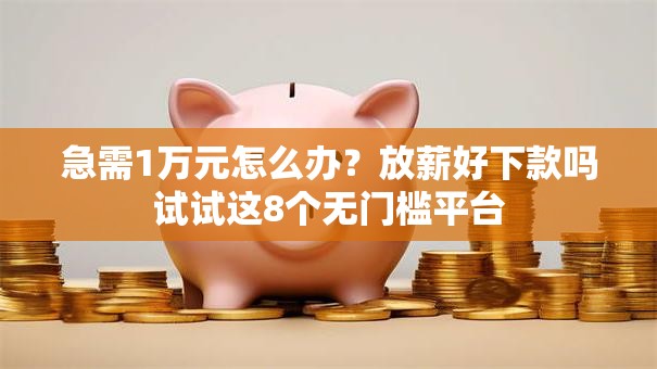 急需1万元怎么办？放薪好下款吗试试这8个无门槛平台