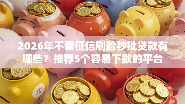 2026年不看征信刷脸秒批贷款有哪些？推荐5个容易下款的平台