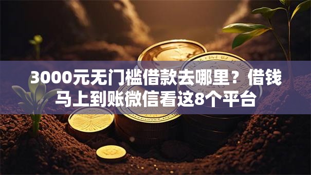 3000元无门槛借款去哪里?借钱马上到账微信看这8个平台 3000元无门槛借款去哪里?借钱马上到账微信看这8个平台