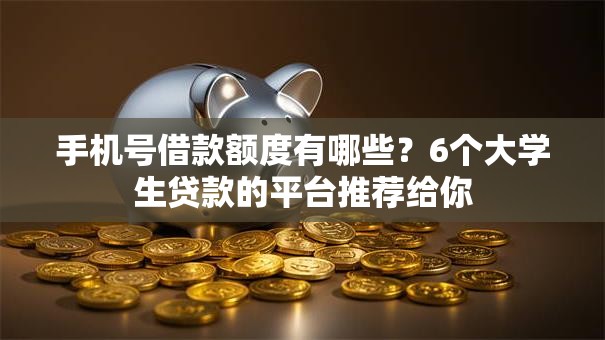 手机号借款额度有哪些？6个大学生贷款的平台推荐给你
