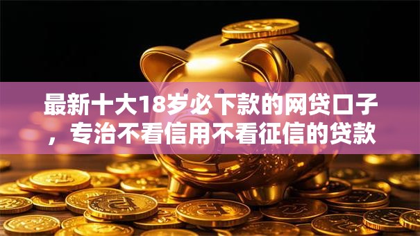 最新十大18岁必下款的网贷口子，专治不看信用不看征信的贷款