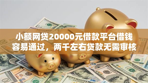 小额网贷20000元借款平台借钱容易通过，两千左右贷款无需审核的平台的6个平台介绍