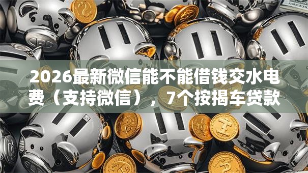 2026最新微信能不能借钱交水电费（支持微信），7个按揭车贷款平台无私分享