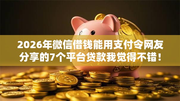 2026年微信借钱能用支付令网友分享的7个平台贷款我觉得不错！