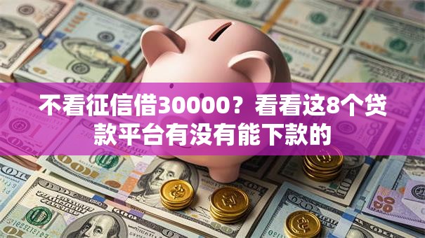 不看征信借30000?看看这8个贷款平台有没有能下款的 不看征信借30000?看看这8个贷款平台有没有能下款的