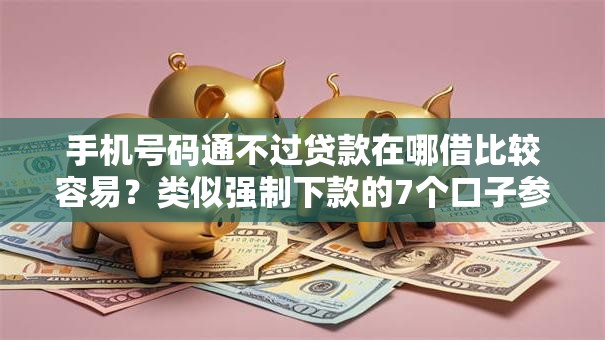 手机号码通不过贷款在哪借比较容易？类似强制下款的7个口子参考