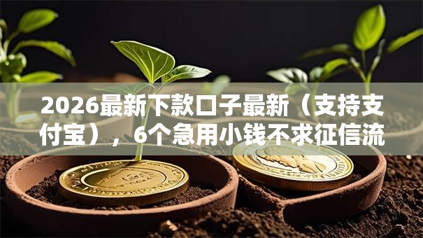 2026最新下款口子最新（支持支付宝），6个急用小钱不求征信流水轻松贷的软件无私分享