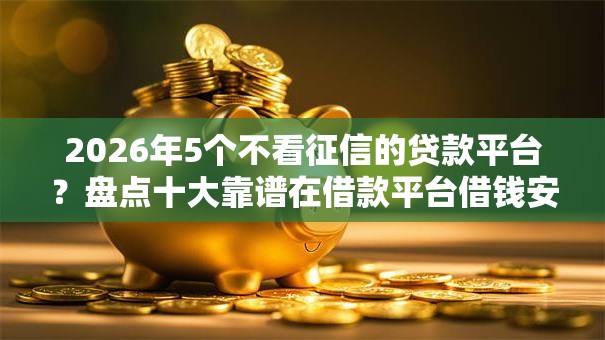 2026年5个不看征信的贷款平台？盘点十大靠谱在借款平台借钱安全