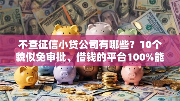 不查征信小贷公司有哪些？10个貌似免审批、借钱的平台100%能借到利息低合集