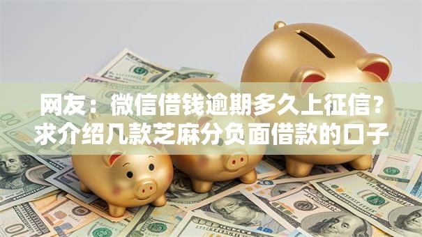 网友：微信借钱逾期多久上征信？求介绍几款芝麻分负面借款的口子