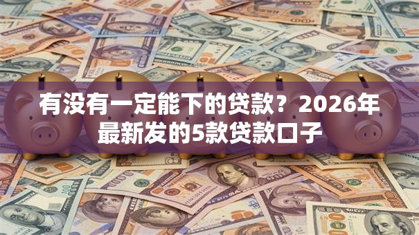 有没有一定能下的贷款？2026年最新发的5款贷款口子