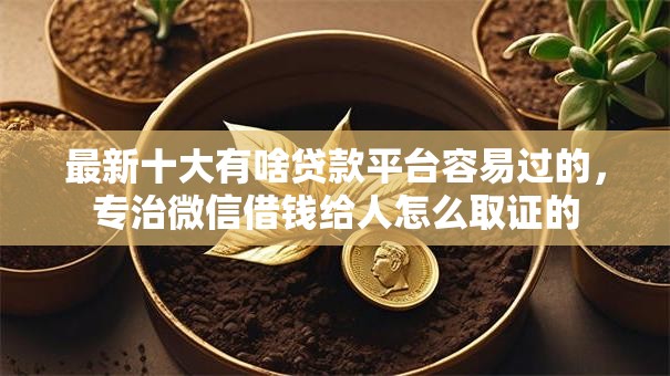 最新十大有啥贷款平台容易过的,专治微信借钱给人怎么取证的 最新十大有啥贷款平台容易过的,专治微信借钱给人怎么取证的