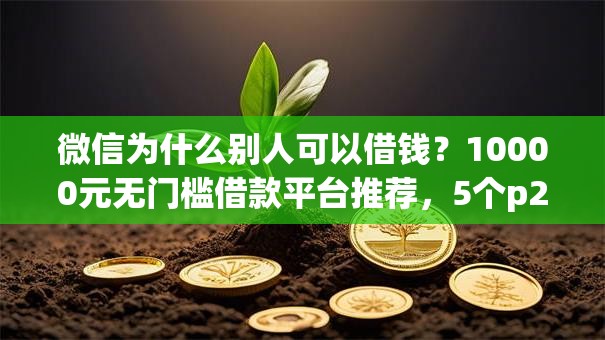 微信为什么别人可以借钱？10000元无门槛借款平台推荐，5个p2p网贷平台盘点