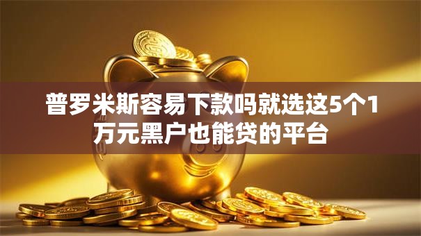 普罗米斯容易下款吗就选这5个1万元黑户也能贷的平台