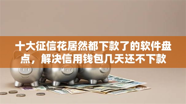 十大征信花居然都下款了的软件盘点，解决信用钱包几天还不下款的问题