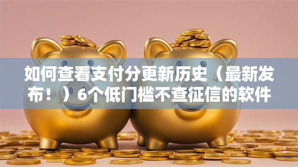 如何查看支付分更新历史（最新发布！）6个低门槛不查征信的软件