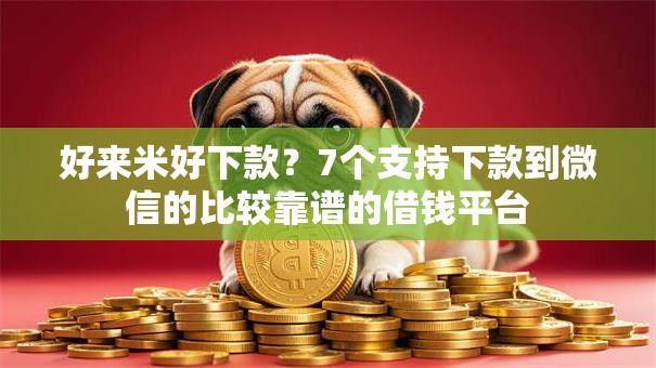 好来米好下款?7个支持下款到微信的比较靠谱的借钱平台 好来米好下款?7个支持下款到微信的比较靠谱的借钱平台