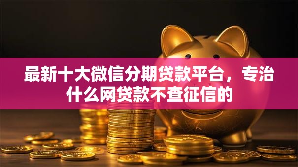 最新十大微信分期贷款平台，专治什么网贷款不查征信的